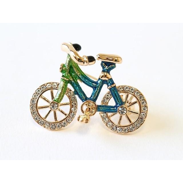 ブローチ 自転車モチーフ アンティーク 自転車 フォーマル ライン