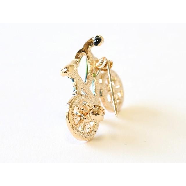 ブローチ 自転車モチーフ アンティーク 自転車 フォーマル ライン