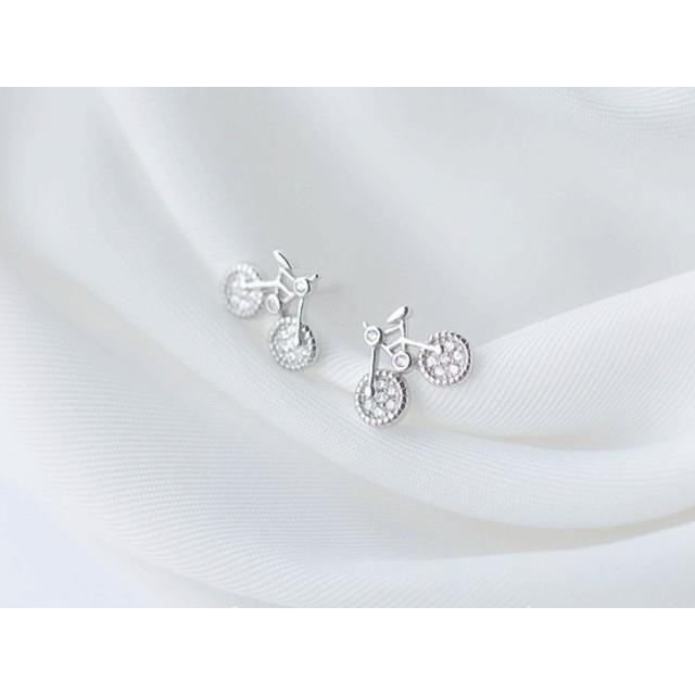 自転車 ピアス レディース シルバー 上品 エレガント ワンポイント ミニチュア アクセサリー かわいい おしゃれ ロードバイクピアス F0379 バイシクルギフト 通販 Yahoo ショッピング