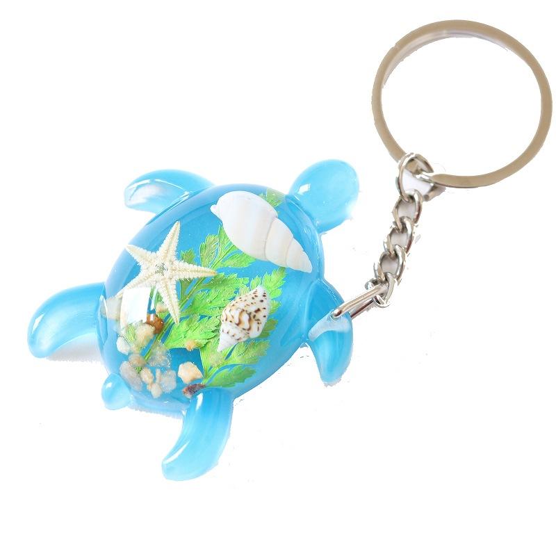 ハワイ キーホルダー かめ カメ 亀 ラッキーアイテム 金運 風水 幸運