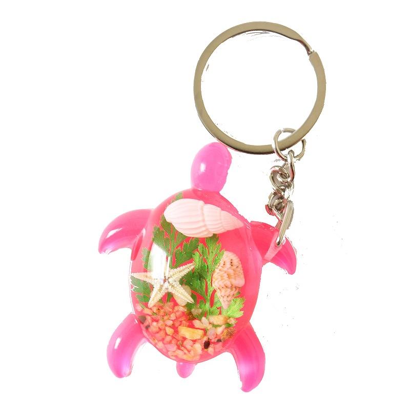 ハワイ キーホルダー かめ カメ 亀 ラッキーアイテム 金運 風水 幸運
