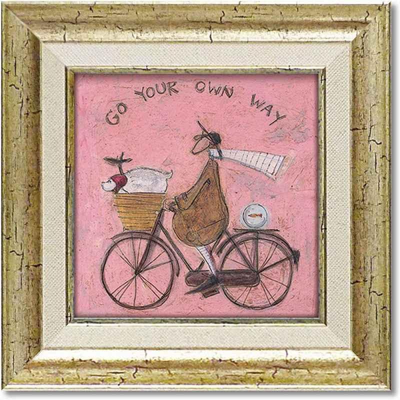サムトフト あなたの道を行く 自転車ポスター アートパネル 絵画 動物 癒しアート 軽量 ゲルアートフレーム 自転車 レトロ アートポスター  :st-04004:Bicycle Gift - 通販 - Yahoo!ショッピング