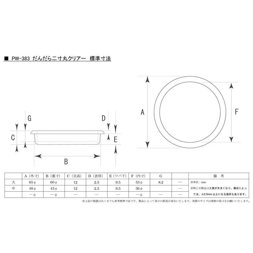 8個入 BIDOOR(ビドー)  PW-383 だんだら二寸丸 クリアー 梅 大(60φ) 【即納】｜bidoorpal｜04