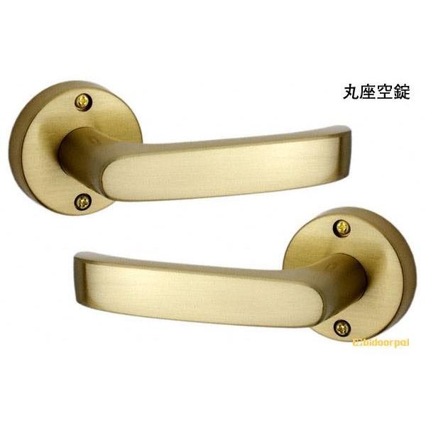 20セット入 川口技研  GIKEN Jレバー No.24 サテンゴールド 丸座空錠 (BS60) JL-24-1M-SG-60