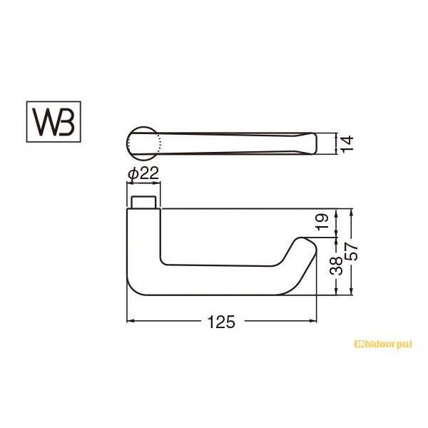 シロクマ　レバー　SL-16　アンバー塗装　GC玄関錠付　ナンシー　(SL-16-R-GC-アンバー)