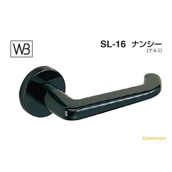 シロクマ  レバー SL-16 ナンシー ブラック塗装 GD表示錠付 (SL-16-R-GD-ブラック)
