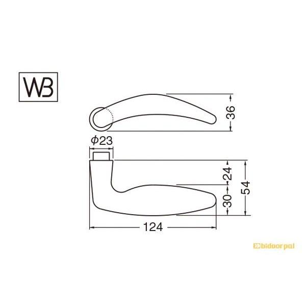 シロクマ　レバー　SL-69　AG　GD表示錠付　ドルフィン　(SL-69-R-GD-AG)