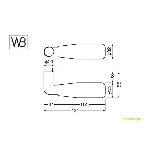 シロクマ　レバー　SL-311　カーム　オーク　GD表示錠付　(SL-311-R-GD-オーク)