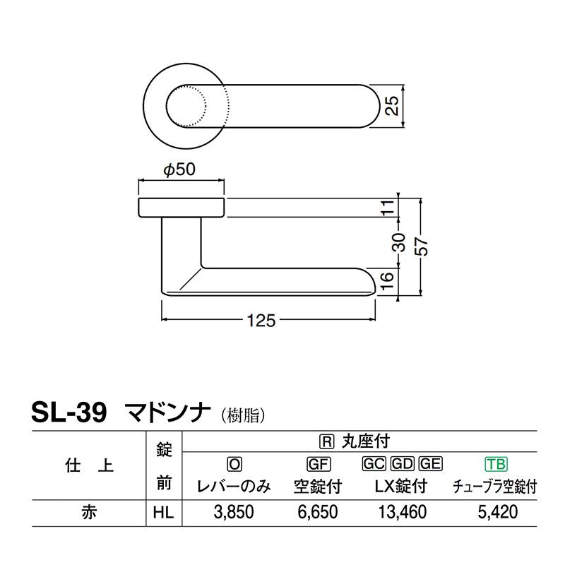 SL部品排水のレバーとレール