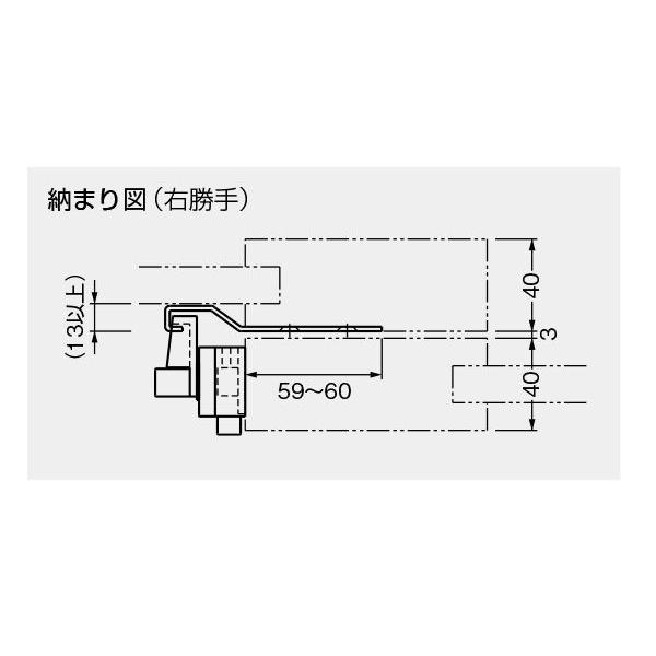 BEST(ベスト) No.3491 クレセント(右) サテンクローム (コード3491-1-1 