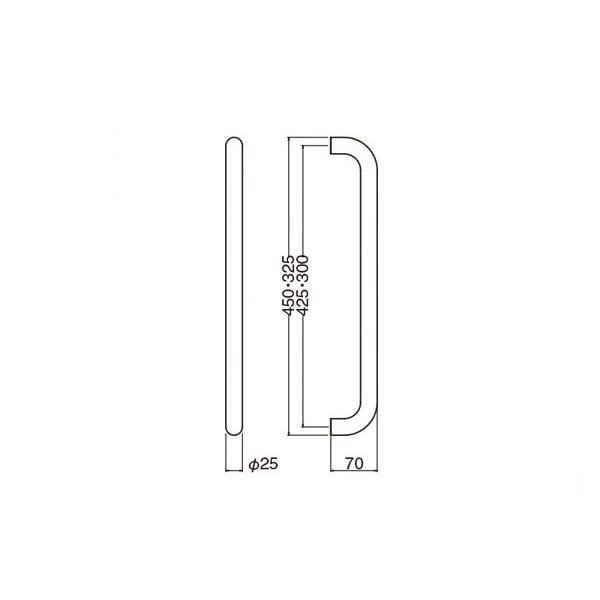 2本入 シロクマ  No.277S アイウッド丸棒取手 (片面用) ダークブラウン メン 大(ピッチ425)｜bidoorpal｜04