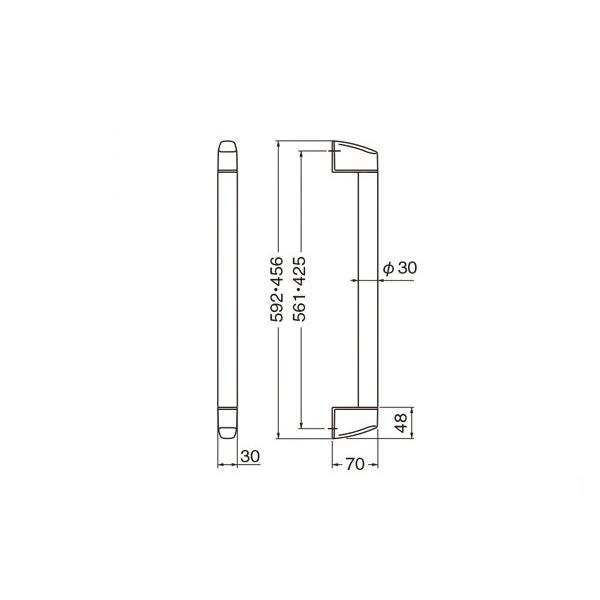 シロクマ  No.600S ハミング取手 (片面用) AG・ライトオーク メン425mm(ピッチ425)｜bidoorpal｜05