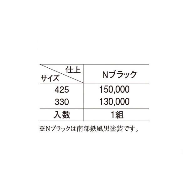 シロクマ　No.271　ツイスト取手　(両面用)　Nブラック　425mm(ピッチ425)