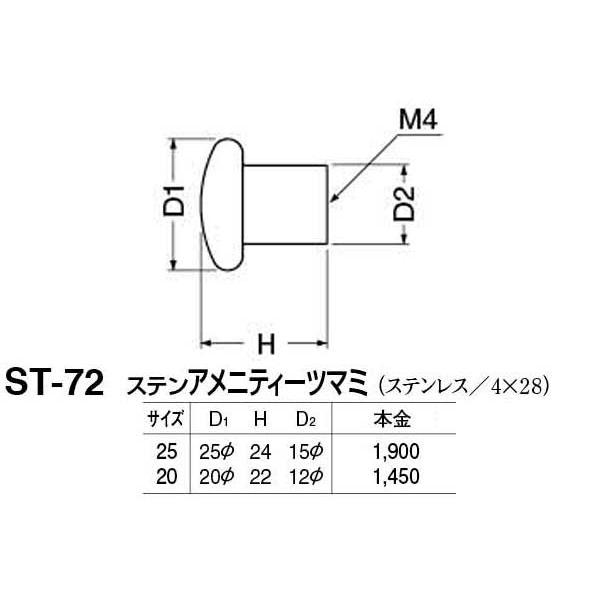 シロクマ  ST-72 ステンアメニティーツマミ 本金 25｜bidoorpal｜02