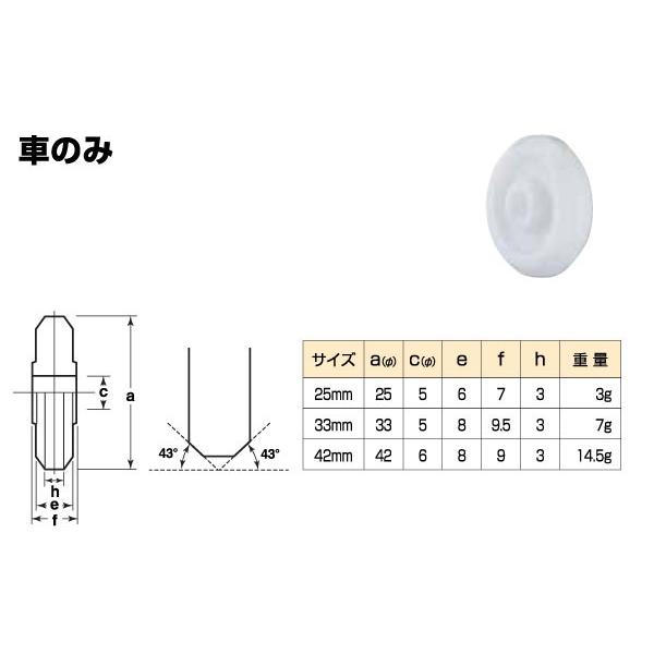 12個入 ヨコヅナ 普及品フラッターV型戸車 ステン枠 33mm (FDS-0339