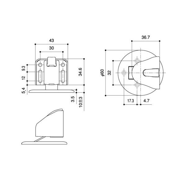 Shibutani(シブタニ) DCI-81CG ドアストッパー(ロック機能付き