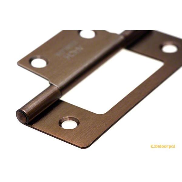 20枚入 BIDOOR(ビドー) BS-87 ステンフラッシュ丁番 銅色(ブロンズ