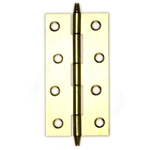 1200枚入 PALHARD 鉄ロング蝶番 真鍮(しんちゅう)メッキ (ビス無) 64mm