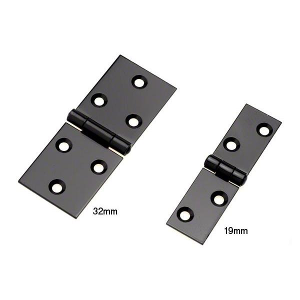 24枚入 PALHARD 鉄横長蝶番 黒塗 (ビス無) 32mm : 建築金物通販