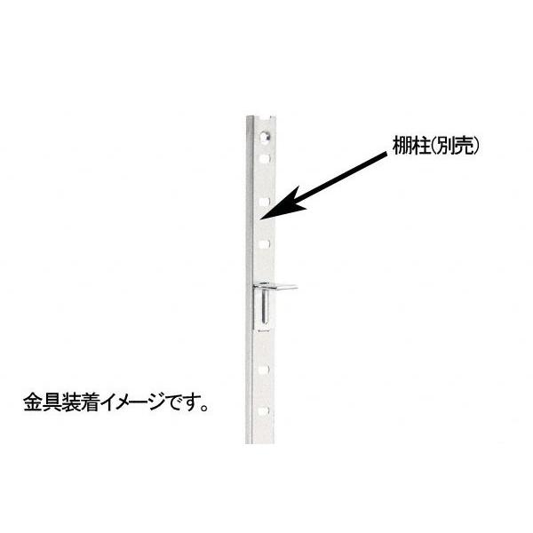 20個入 UK ステンレス(SUS430)製 棚受け金具 F型 ヘアーライン 17