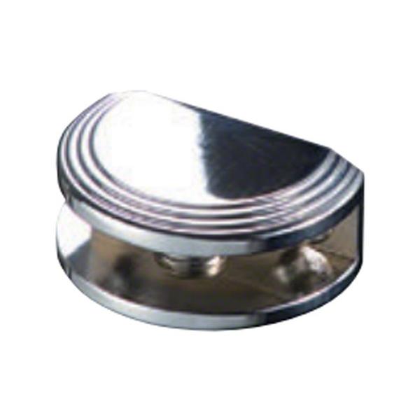 【10個入】 シロクマ TG-53 グロリア棚グリップ クローム 大 (対応棚板厚5-8mm)