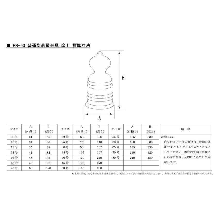 BIDOOR(ビドー)  EB-50 普通型義星金具 磨上 25号 【受注生産品につき納期別途連絡】｜bidoorpal｜02