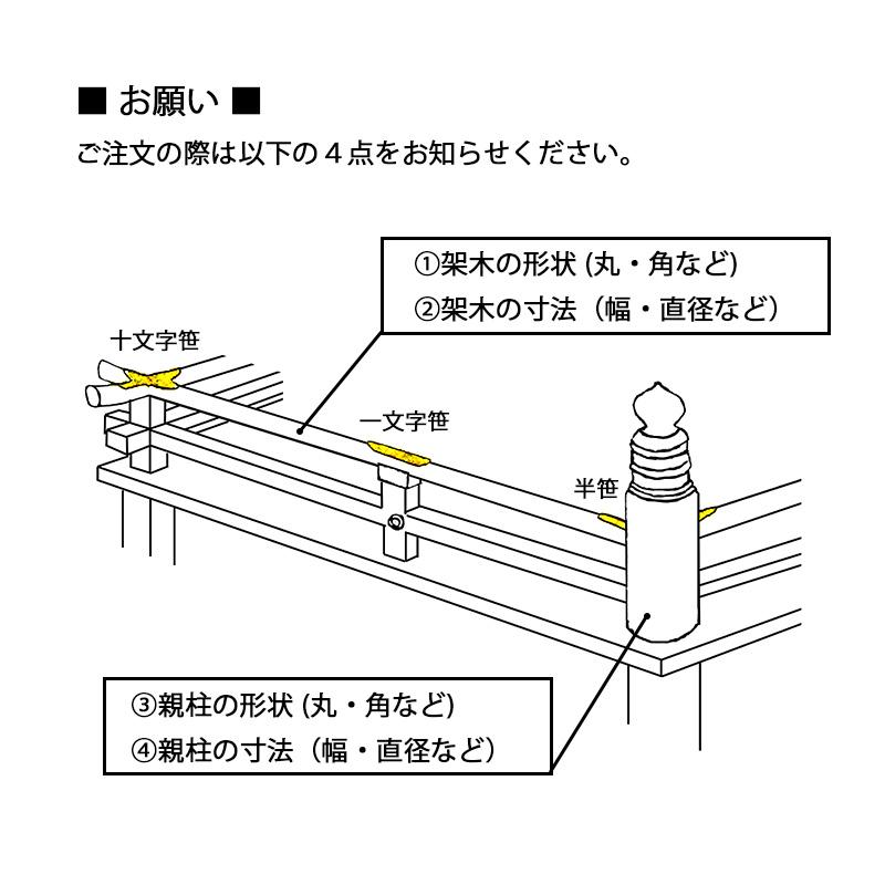 BIDOOR(ビドー) EC-80 笹金物 十字形 黒焼付塗装 55号 【受注生産品につき納期別途連絡】_3