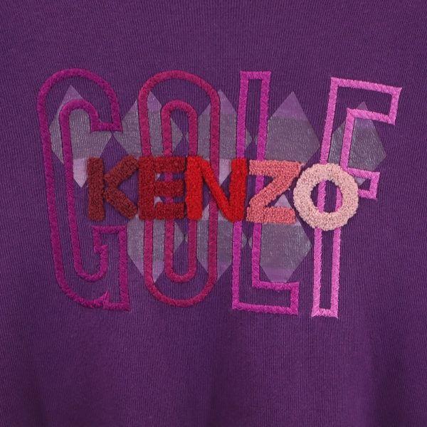 最大75％オフ！ KENZO GOLF スウェット 七分袖 レインボーロゴ 刺繍 黒