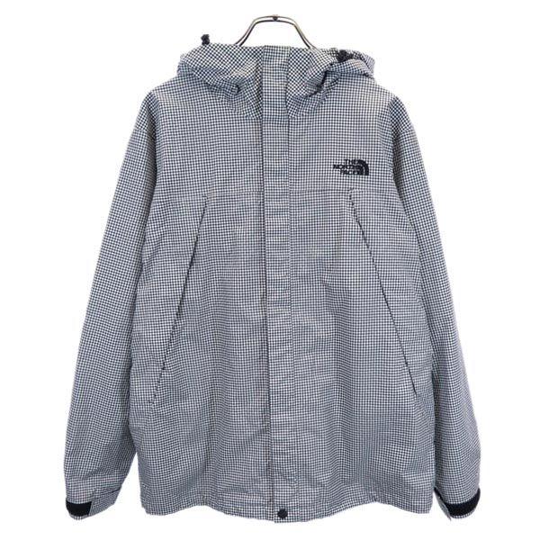 ノースフェイス NP10163 Novelty Scoop Jacket ギンガムチェック アウトドアジャケット L 白×黒 THE ...