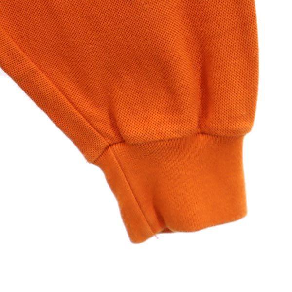 ケンゾーゴルフ 日本製 長袖 ポロシャツ ゴルフウェア 4 オレンジ系 KENZO_GOLF ロゴ刺繍 メンズ 古着 230330 :bobr