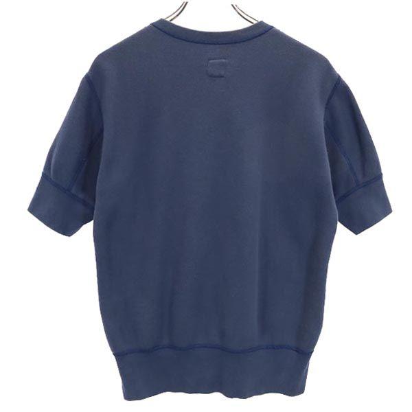 サイベーシックス 日本製 スウェット 半袖 Tシャツ 38 ネイビー SCYE 