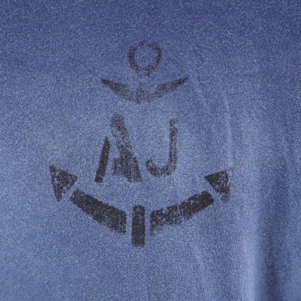 アルマーニジーンズ プリント 半袖 Tシャツ M ネイビー系 ARMANI JEANS ロゴ メンズ 古着 230712 メール便可｜big-2nd｜06