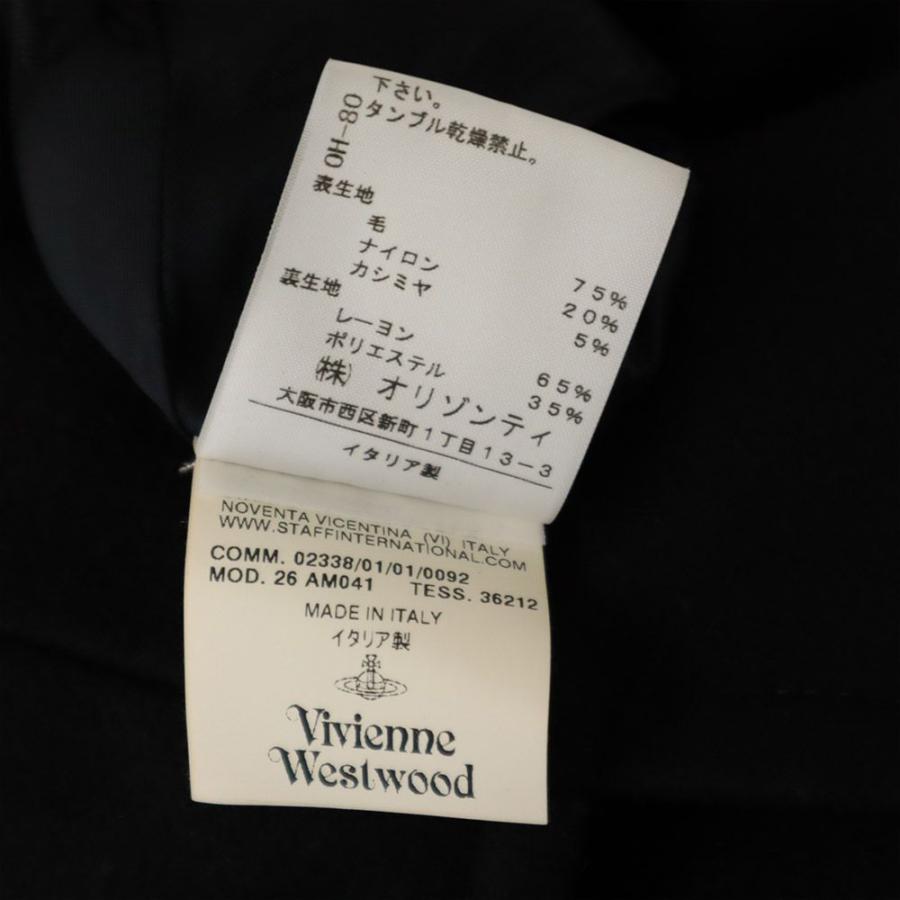 ヴィヴィアンウエストウッド レッドレーベル イタリア製 ウールブレンド コート M 黒 Vivienne Westwood RED LABEL レディース 古着 240205｜big-2nd｜09