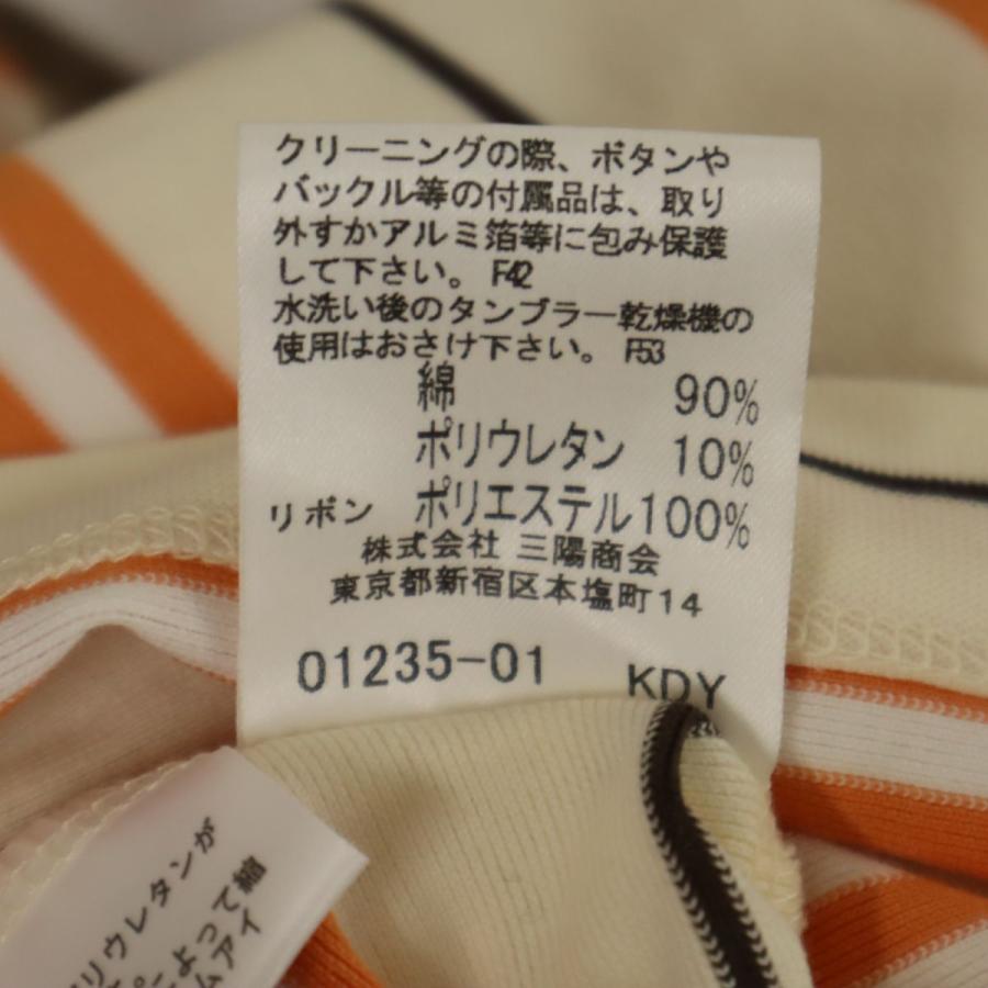 バーバリー 三陽商会 ボーダー柄 半袖 Tシャツ 2 オレンジ系 BURBERRY レディース 古着 240327｜big-2nd｜08