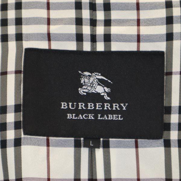 バーバリーブラックレーベル ステンカラー コート L ブラック BURBERRY 