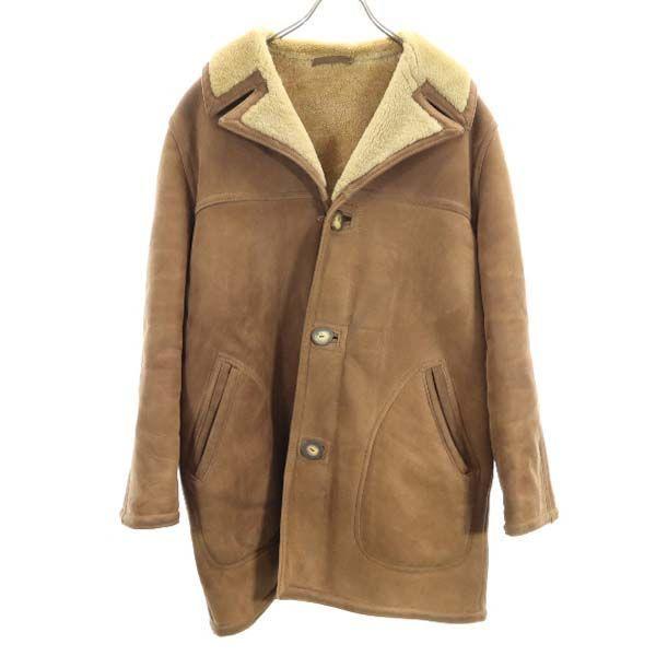 ソーヤーオブナパ 70s ヴィンテージ ムートン レザージャケット 40 茶 SAWYER OF NAPA メンズ 古着 211120