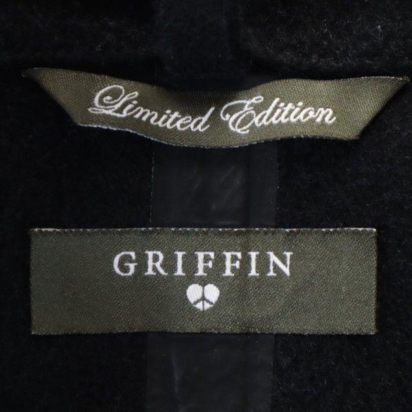 グリフィン イタリア製 ウール100% コート ブラック GRIFFIN メンズ