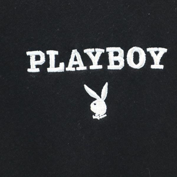 プレイボーイ スウェット L ブラック Playboy ロゴ刺繍 長袖 トレーナー メンズ 古着 Bof Fre 170 Mtr Big 2nd 通販 Yahoo ショッピング