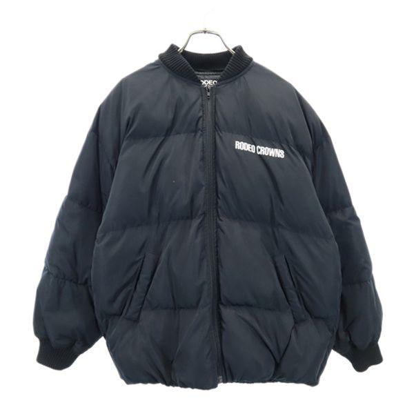 卓出 ロデオクラウンズ 中綿ジャケット S ブラック系 Rodeo Crowns ロゴ レディース 古着