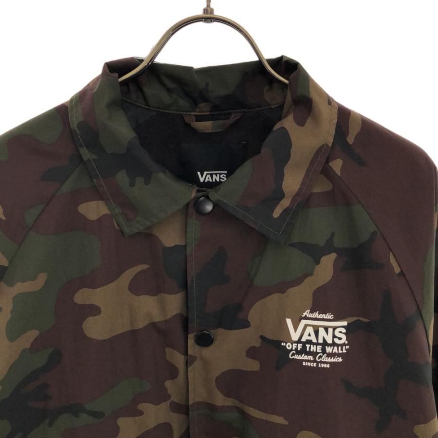 バンズ カモフラ柄 コーチジャケット M ブラウン系 VANS 裏トリコット 迷彩 メンズ 古着 240305｜big-2nd｜03