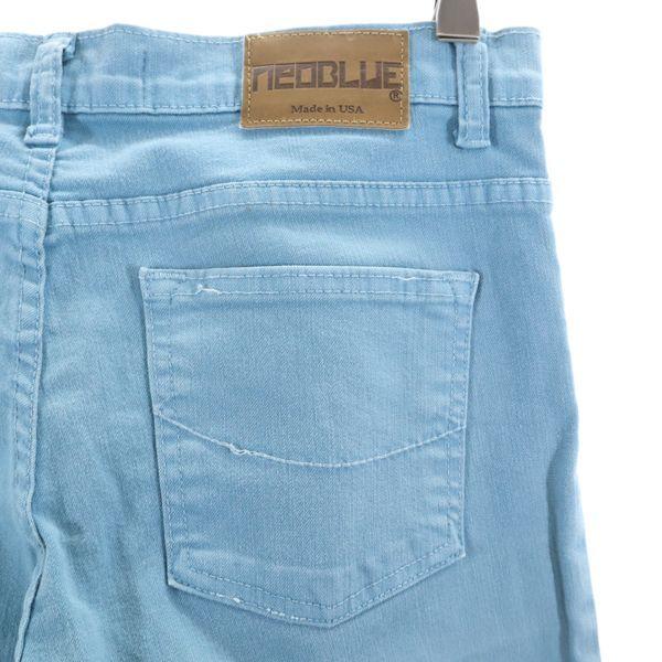 買い保障できる ボトムス パンツ ネオブルー ストレート パンツ メンズ W30 ネオブルー ストレート パンツ W30 水色系 Neo Blue Usa製 カラーデニムパンツ メンズ 古着 2328 Pd