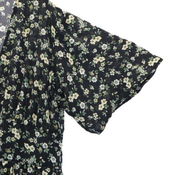 美品 アースミュージックアンドエコロジー プレミアムレーベル 花柄 ワンピース F 黒 Earth Music Ecology ロング 半袖 レディース 古着 Bof Nag 3710 Wht Big 2nd 通販 Yahoo ショッピング