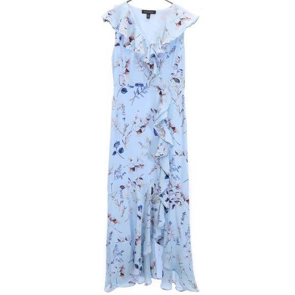 バナナリパブリック ノースリーブ ロング 花柄 ワンピース 0 青系 Banana Republic レディース 古着 Bof Nag 4528 Wht Big 2nd 通販 Yahoo ショッピング