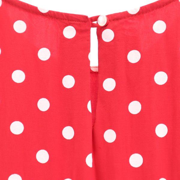 マイミシェル Usa製 ドット総柄 ワンピース 8 赤 My Michelle ノースリーブ ロング フレア レディース 古着 0731 Bof Nag 663 Wht Big 2nd 通販 Yahoo ショッピング