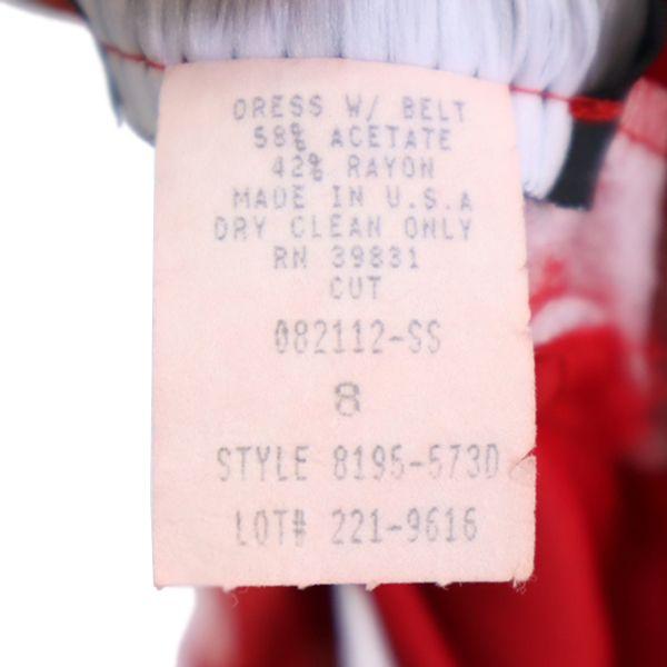 マイミシェル Usa製 ドット総柄 ワンピース 8 赤 My Michelle ノースリーブ ロング フレア レディース 古着 0731 Bof Nag 663 Wht Big 2nd 通販 Yahoo ショッピング