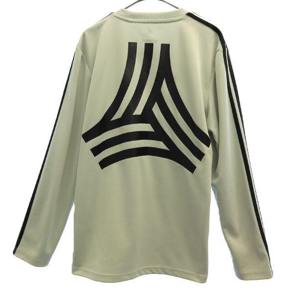 アディダス 背中プリント 長袖 Tシャツ M グリーン adidas サッカー