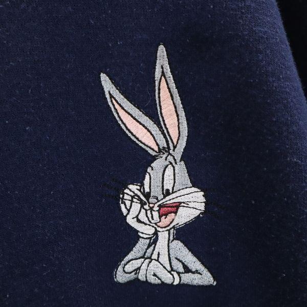 ルーニーテューンズ 90s Usa製 バックスバニー 刺繍入り スウェット M ネイビー Looney Tunes ワーナーブラザーズ メンズ 古着 Br Fre Mtr Big 2nd 通販 Yahoo ショッピング