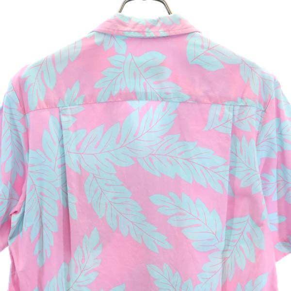 マリヒニハワイ 60s-70s 総柄 アロハシャツ S ピンク系 MALIHINI