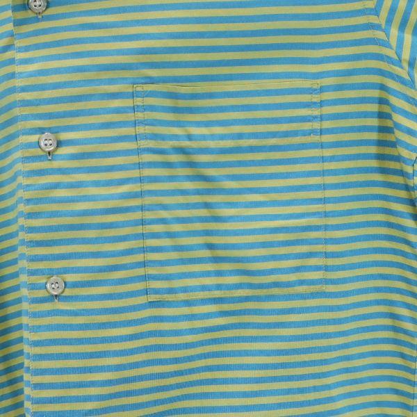 クリスチャンディオール オープンカラー ボーダー 半袖 シャツ L