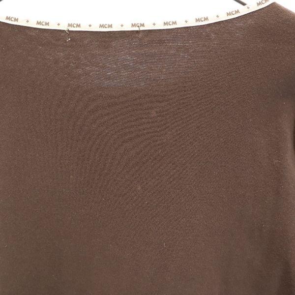 エムシーエム ロゴプリント 七分袖 Tシャツ M ブラウン MCM legere